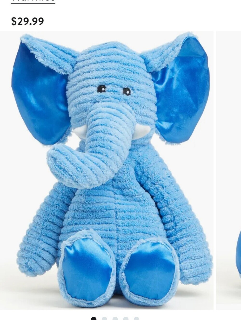 Warmies My First Warmies Blue Elephant Plush Heatable Stuffed Animal Scented